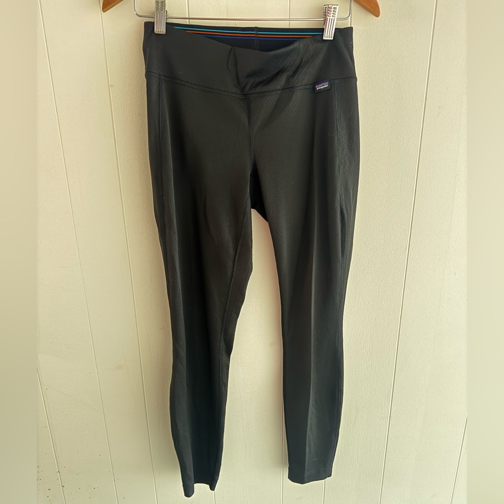 Patagonia Black Capilene Midweight Baselayer Leggings, Size Small